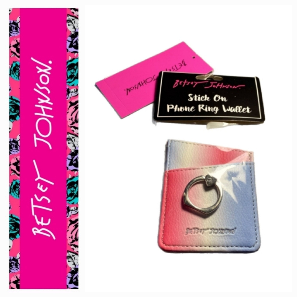 Betsy Johnson Stick-on Phone Ring Wallet